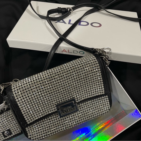 Aldo Silver and Black Rhinestone Bag Set - Picture 5 of 7